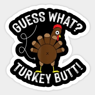 Guess Turkey Pilgrim Funny Thanksgiving Girls Women Boys Sticker